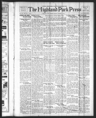 Highland Park Press, 31 Oct 1935