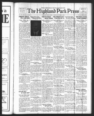 Highland Park Press, 21 Nov 1935