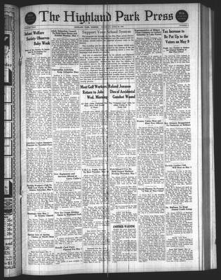 Highland Park Press, 30 Apr 1936