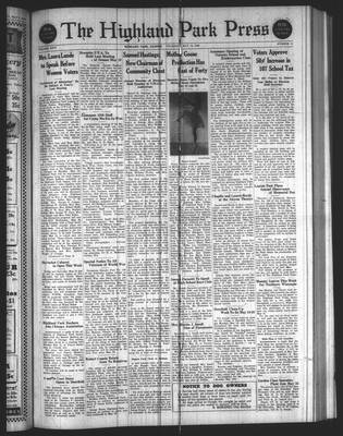 Highland Park Press, 14 May 1936