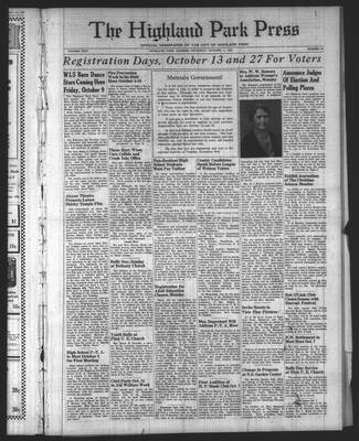 Highland Park Press, 1 Oct 1936