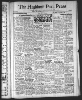 Highland Park Press, 5 Nov 1936