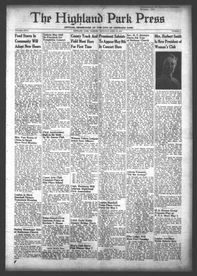 Highland Park Press, 29 Apr 1937