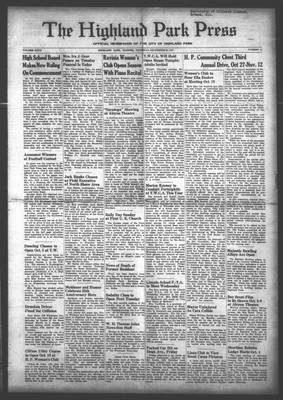 Highland Park Press, 30 Sep 1937