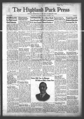 Highland Park Press, 14 Oct 1937