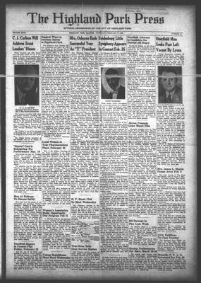 Highland Park Press, 17 Feb 1938