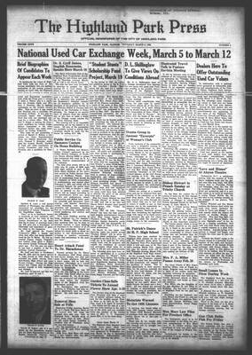 Highland Park Press, 3 Mar 1938