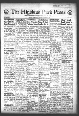 Highland Park Press, 15 Sep 1938