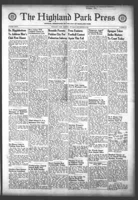 Highland Park Press, 22 Sep 1938