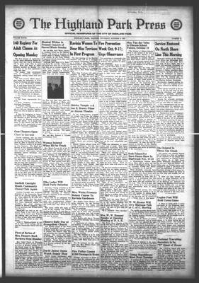 Highland Park Press, 6 Oct 1938