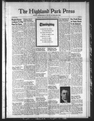 Highland Park Press, 24 Nov 1938