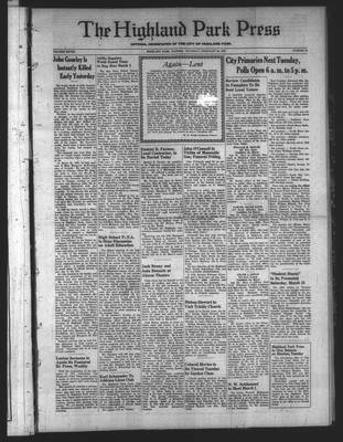 Highland Park Press, 23 Feb 1939