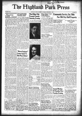 Highland Park Press, 7 Dec 1939