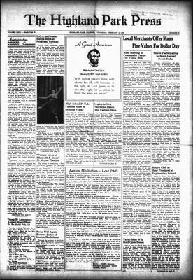 Highland Park Press, 8 Feb 1940