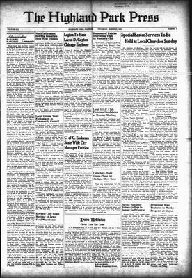 Highland Park Press, 21 Mar 1940