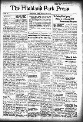 Highland Park Press, 18 Apr 1940