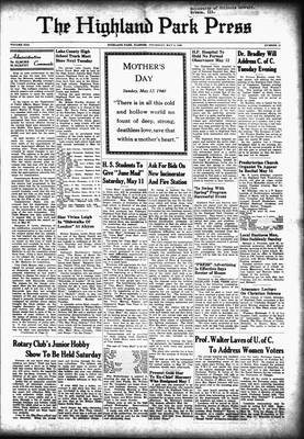 Highland Park Press, 9 May 1940