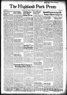 Highland Park Press, 19 Sep 1940