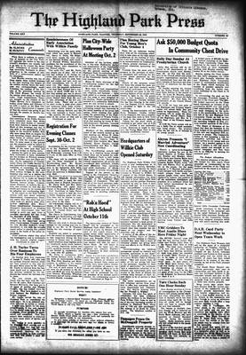 Highland Park Press, 26 Sep 1940