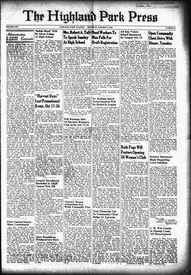 Highland Park Press, 10 Oct 1940