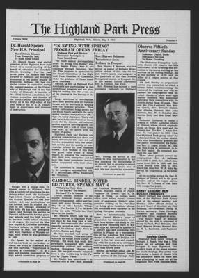 Highland Park Press, 1 May 1941