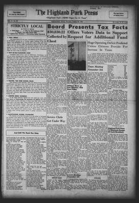 Highland Park Press, 30 Oct 1941