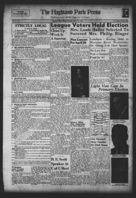 Highland Park Press, 16 Apr 1942