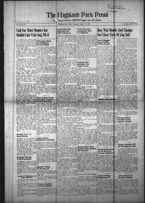 Highland Park Press, 19 Aug 1943