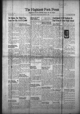 Highland Park Press, 2 Sep 1943