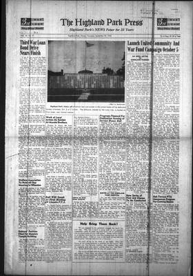 Highland Park Press, 30 Sep 1943