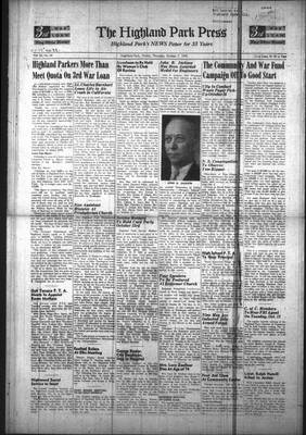 Highland Park Press, 7 Oct 1943