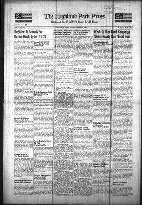 Highland Park Press, 14 Oct 1943