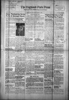 Highland Park Press, 19 Nov 1943