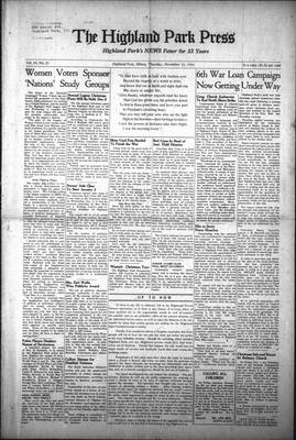 Highland Park Press, 23 Nov 1944