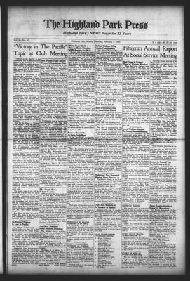 Highland Park Press, 1 Feb 1945