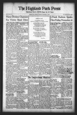 Highland Park Press, 8 Nov 1945