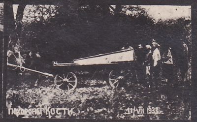 The funeral of Konstantin Bokan, who died of starvation.