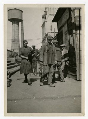 Mining employees on their way to work in the Donetsk coal mining region