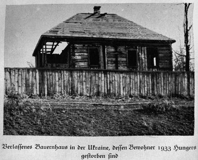 An empty, broken-down farmhouse in Ukraine