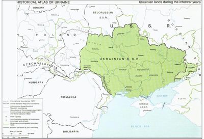 Historical Atlas of Ukraine, Ukrainian lands during the interwar years