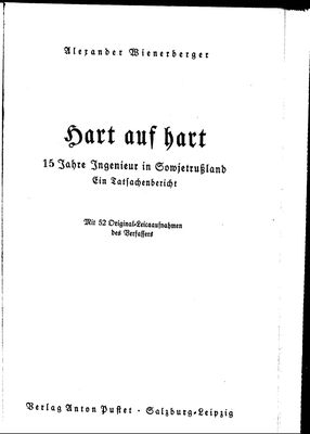 Hart auf Hart.  Title page