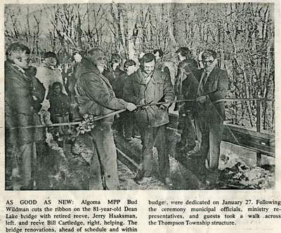 Dean Lake Bridge Renovations Celebration, 1988