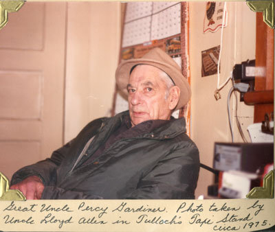 Percy Gardiner At Tulloch's Taxi Stand, Iron Bridge, Circa 1975
