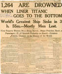 Titanic Sinks, 1912
