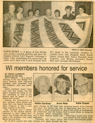 Women`s Institute Members Honored, Iron Bridge, Circa 1970