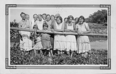 Women at the fence, circa 1940