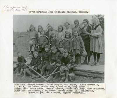 Thompson Twp School Section No.1 students, 1923