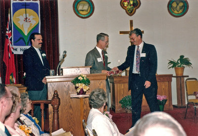 Reverend Neil Young, Dr. George Harvey and Ted Linley,May 17, 1992