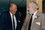 Dan Trivers and Reverend Wally Damm, 100th Anniversary Iron Bridge United Church, 1992