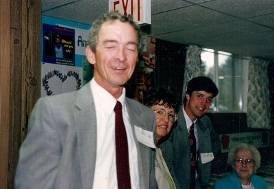 Ron, Lynda, Brad Trivers, and Mary Trivers, May 1992, Iron Bridge.